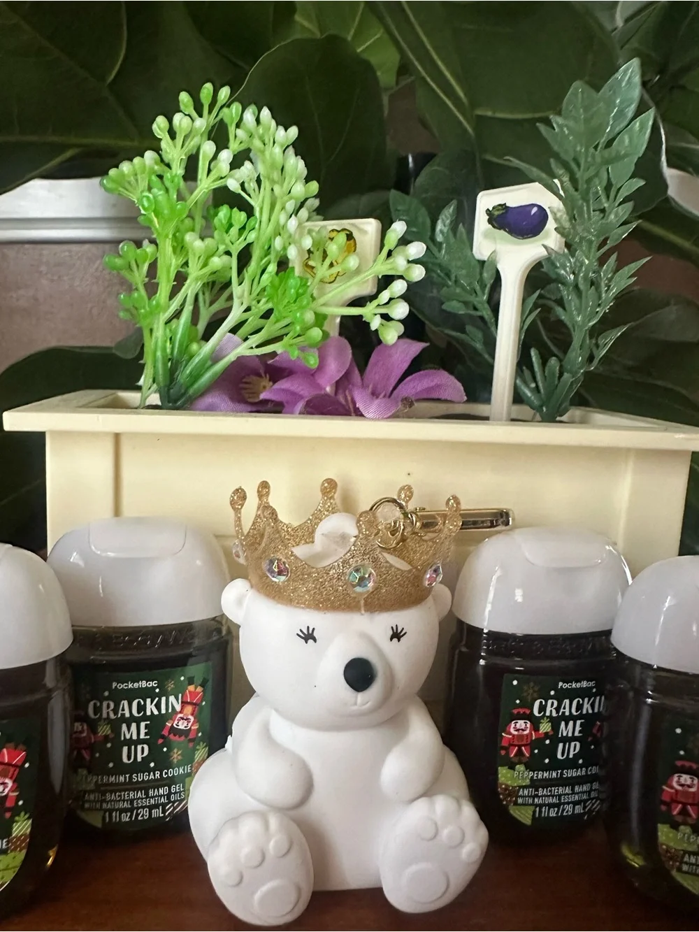 Bath and Body Works Royal Princess Polar Bear Pocketbac holder set 5